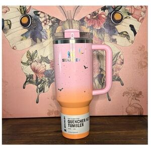 Stanley Pink and Orange Quencher H2.0 Tumbler